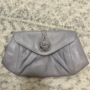 Genuine Leather Mauve lavender banana republic clutch